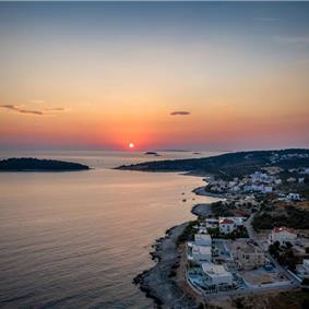 3 x 5 bedroom seafront villa with heated infinity pool near Rogoznica, sleeps 10